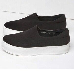 Opening Ceremony Cici Slip On Platform Sneakers in Black and White 39